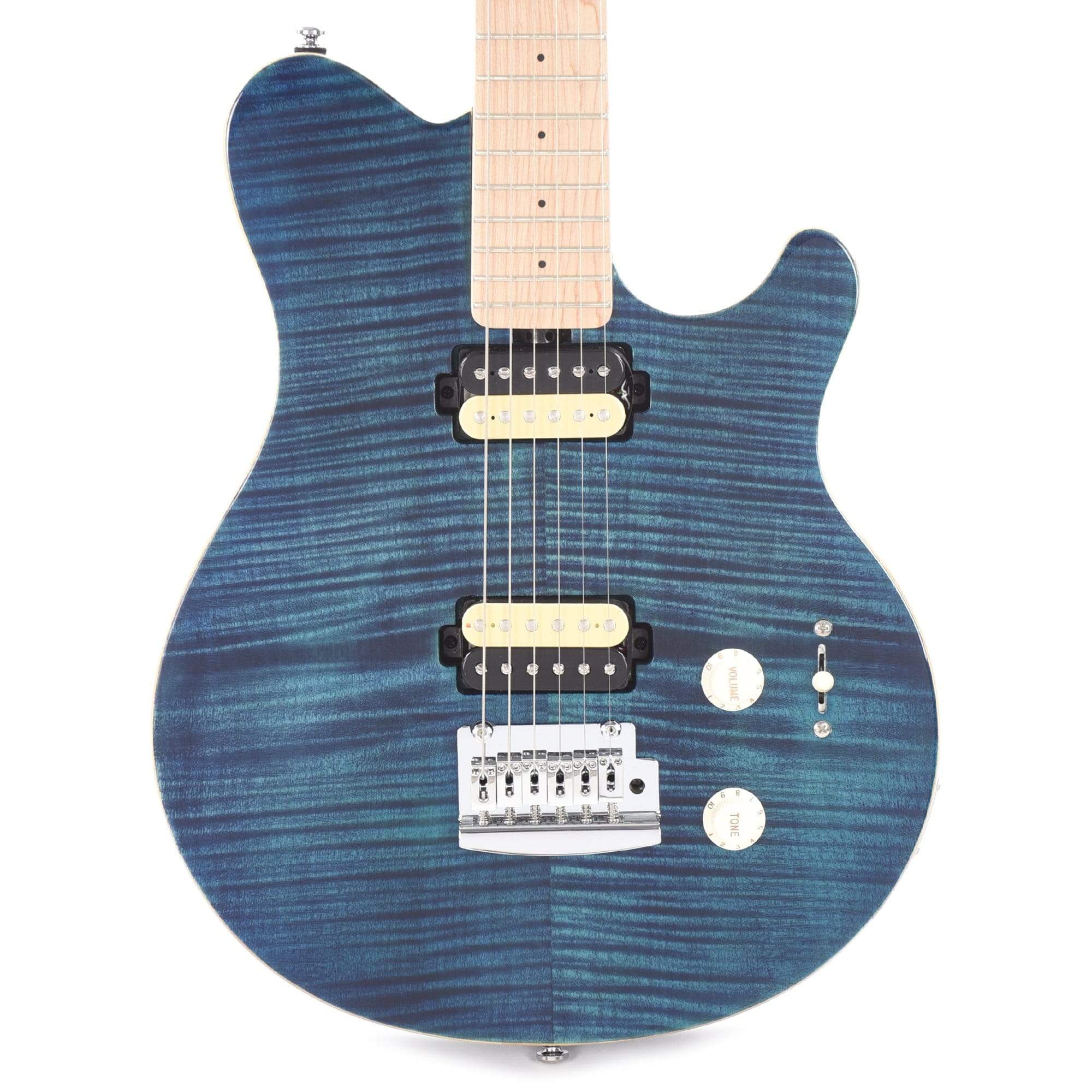 Sterling by Music Man S.U.B. Series Axis Flame Maple Top Neptune Blue