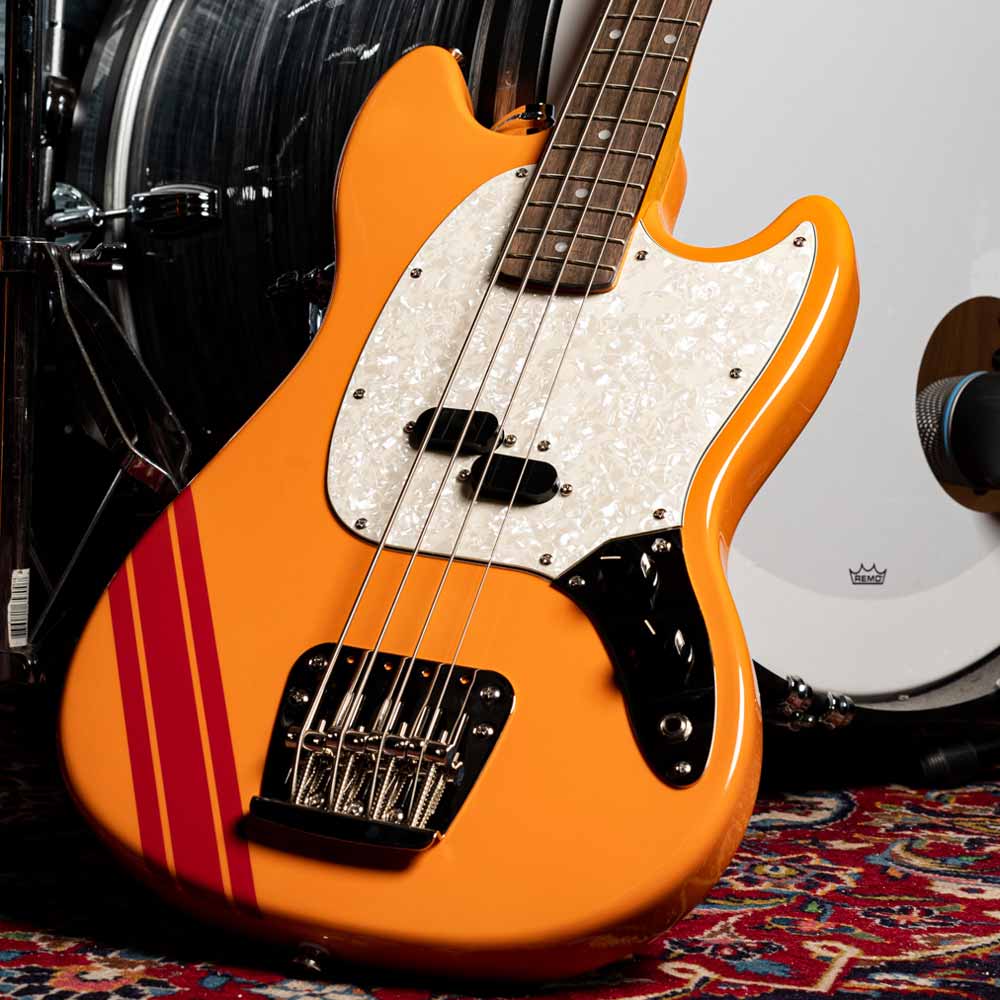 Squier Classic Vibe '60s Competition Mustang Bass Capri Orange w/Dakot –  Chicago Music Exchange
