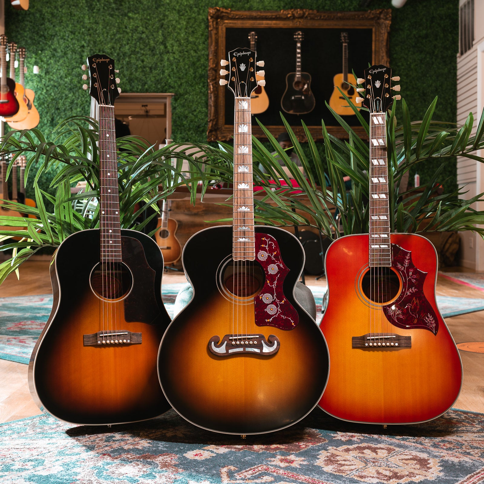 Epiphone J-45, J-200, & Hummingbird Group