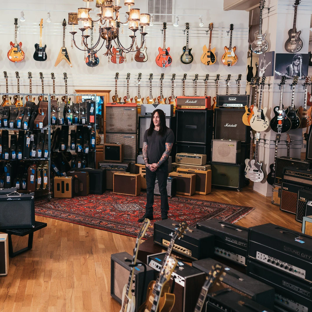Richard Fortus with his Collection
