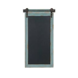 Wood Sign Wall Decor with Chalkboard Blue - Olivia & May