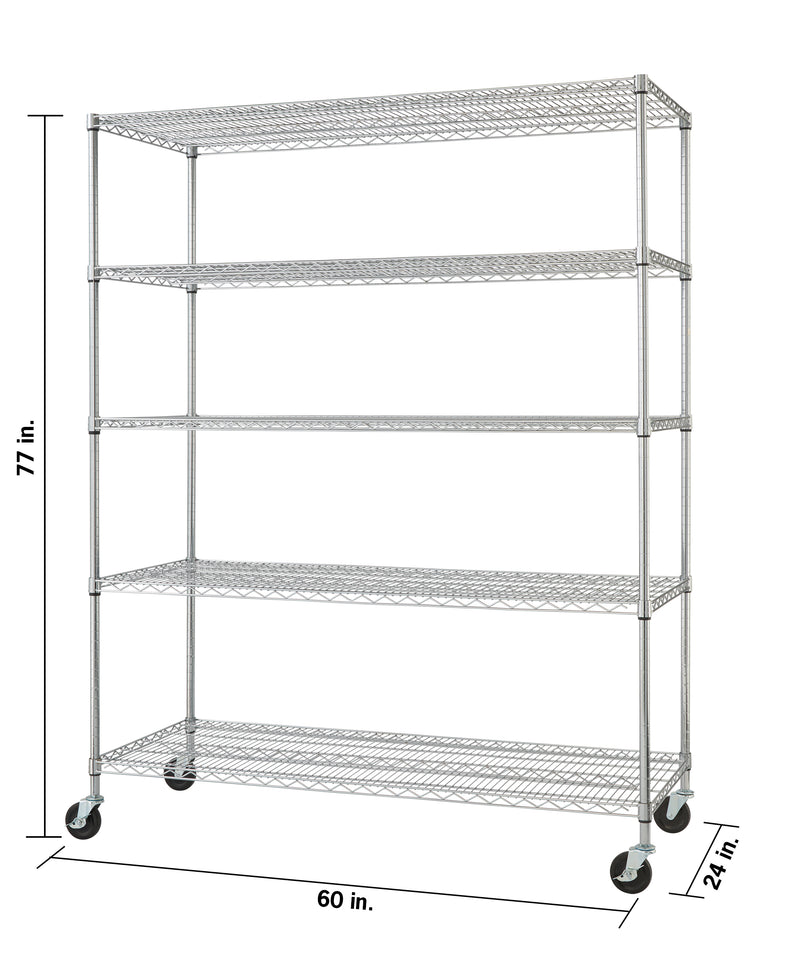 5 shelf wire rack