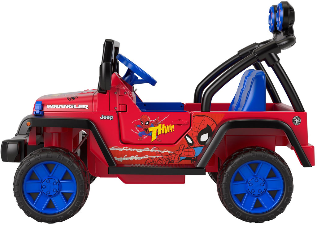 Power Wheels Spider-Man Jeep Wrangler Battery Powered Ride-On Vehicle –  UnitedSlickMart
