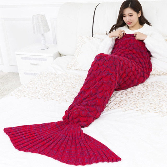 Handmade Crochet Mermaid Blanket