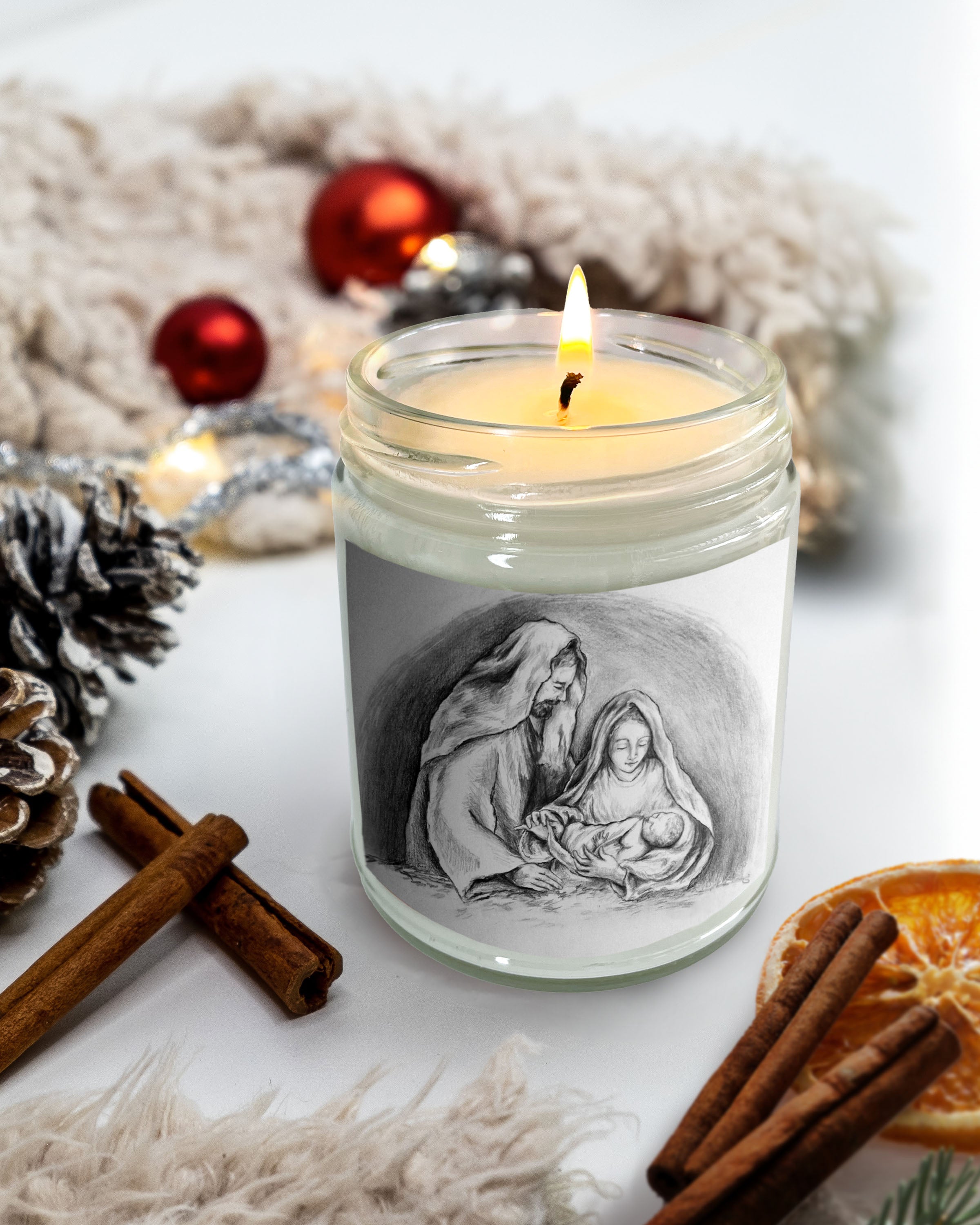 Sacred Heart Candle (Chrism) – Leanne Bowen