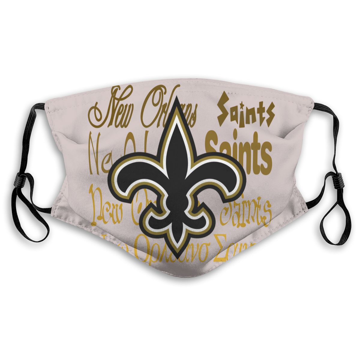 American Football Team New Orleans Saints Face Mask Mouth 