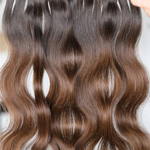 #1B/4 Ombre Color Halo Hair Extensions