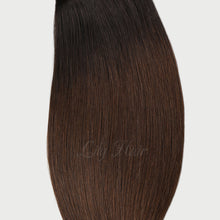 Load image into Gallery viewer, #1B/4 Ombre Color Fusion Hair Extensions 