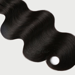 #1B Espresso Black Color Halo Hair Extensions