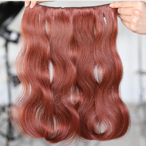 #33B Vibrant Auburn Color Clip-in hair Extensions-11pc.