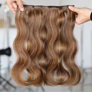 #4/8 Highlights Color Halo Hair Extensions