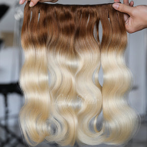 #8/613 Ombre Color Clip-in hair Extensions-11pc.