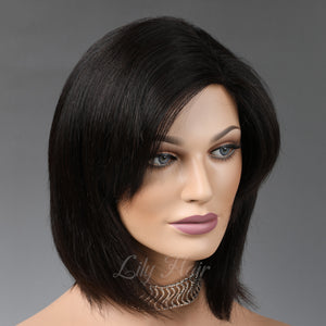 Ashanti 100% Human Hair Monofilament Wigs Natural Black