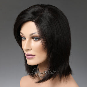 Ashanti 100% Human Hair Monofilament Wigs Natural Black