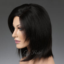 Load image into Gallery viewer, Ashanti 100% Human Hair Monofilament Wigs Natural Black 