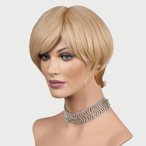 Isabelle 100% Human Hair Pixie Monofilament Wigs #26