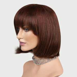 Valentina 100% Human Hair Pixie Monofilament Wigs H4/33B