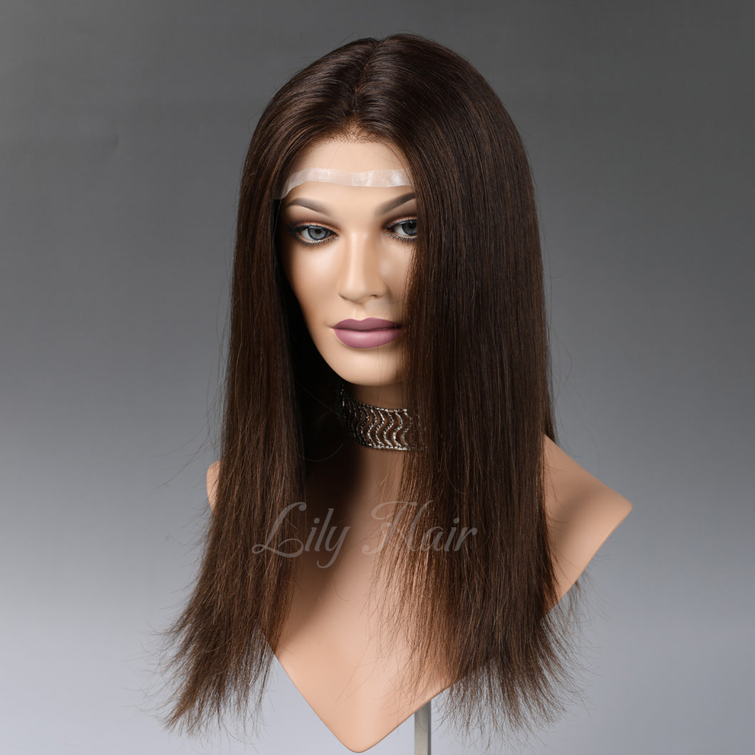 Kellyn 100% Human Hair Monofilament Wigs #4
