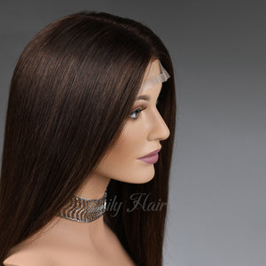 Kellyn 100% Human Hair Monofilament Wigs #4