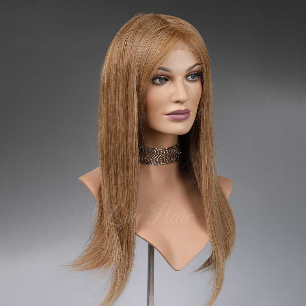 Leslie 100% Human Hair Monofilament Wigs H8/12