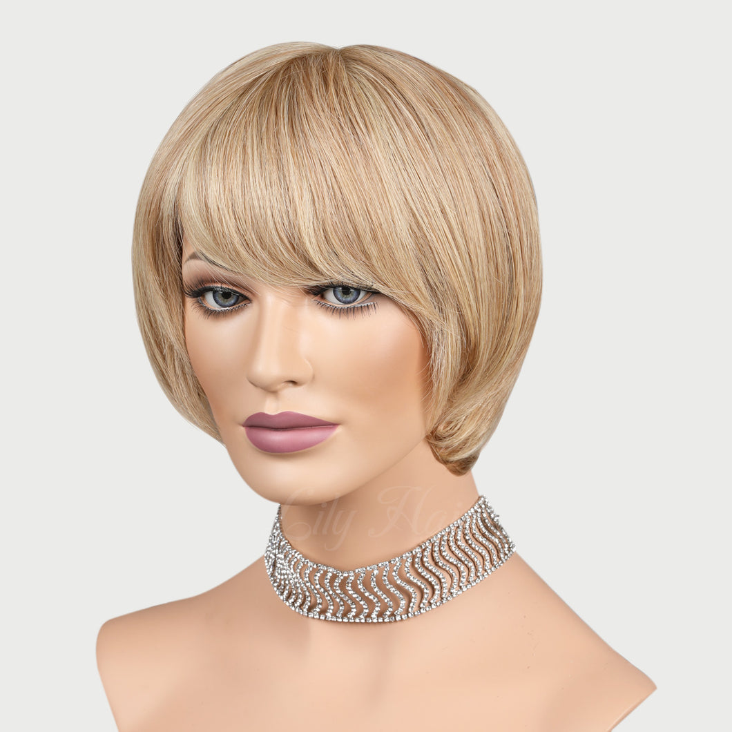 Stella 100% Human Hair Pixie Monofilament Wigs H12/26