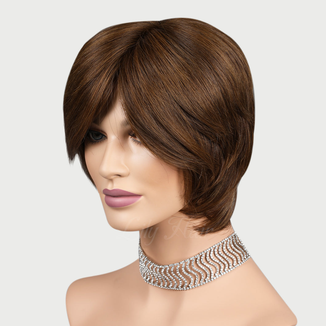 Mariola 100% Human Hair Pixie Monofilament Wigs H2/6