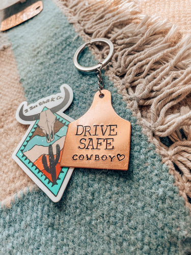 Cow Tag Keychain + Sticker Pack — CUTTING EDGZ