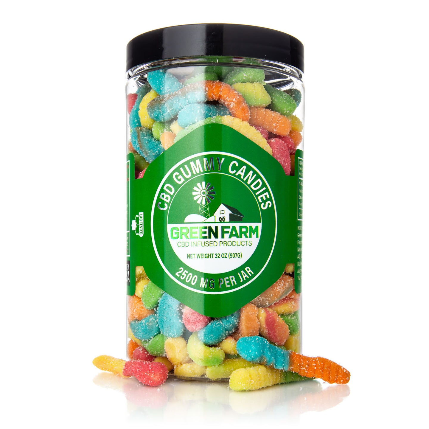 Green Farm CBD Sour Gummy Worms Sunset CBD