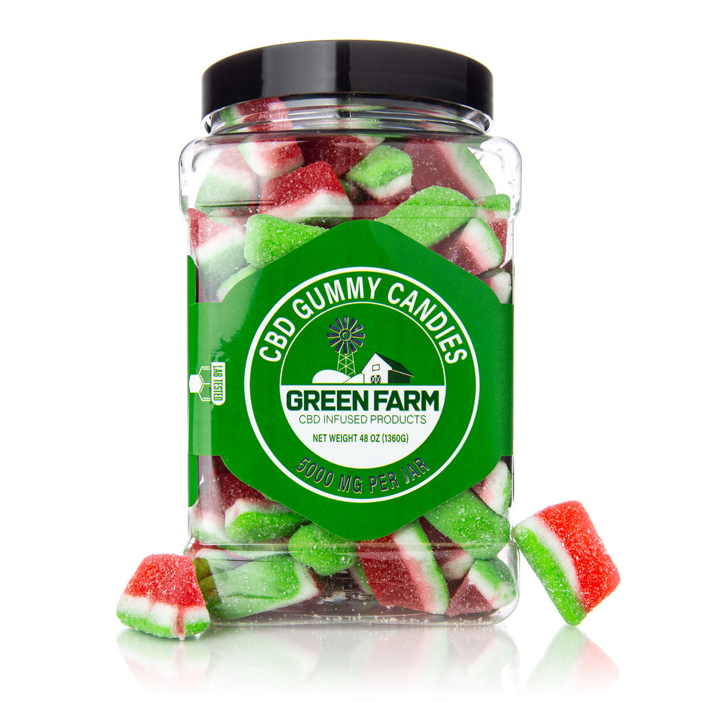 Green Farm CBD Gummy Candy Watermelon 500mg to 5000mg Sunset CBD