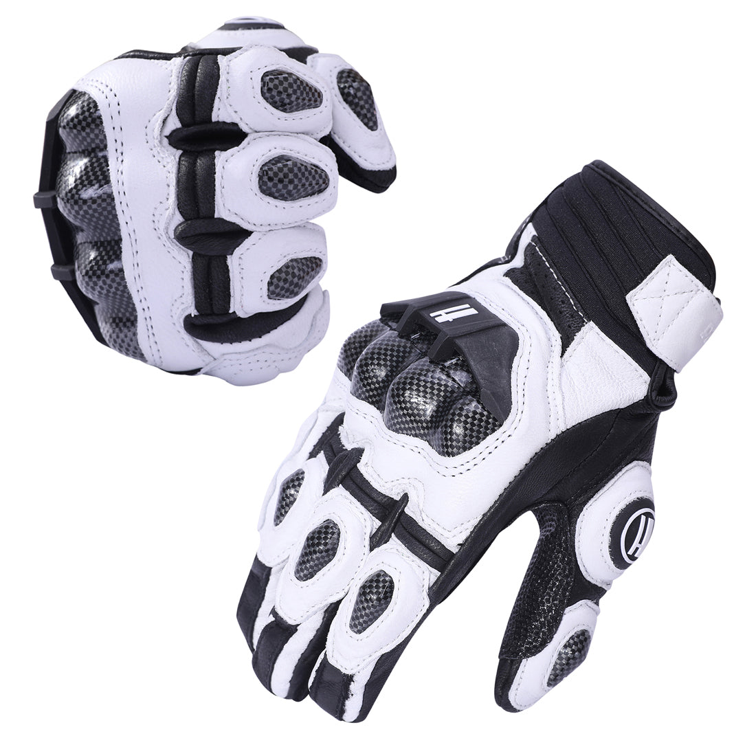 Harssidanzar Motorcycle Gloves for Men, Breathable Leather Driving Glo