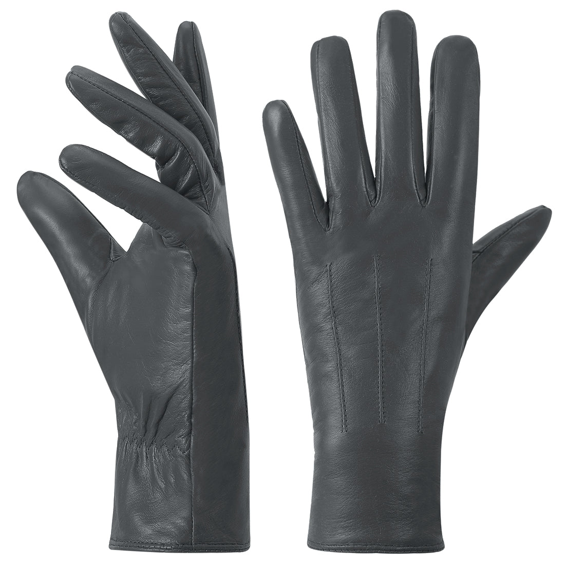 Leather Gloves for Men,Winter Sheepskin Leather Driving Gloves,Touchscreen  Wool Fleece Lined Warm Gloves for Gift