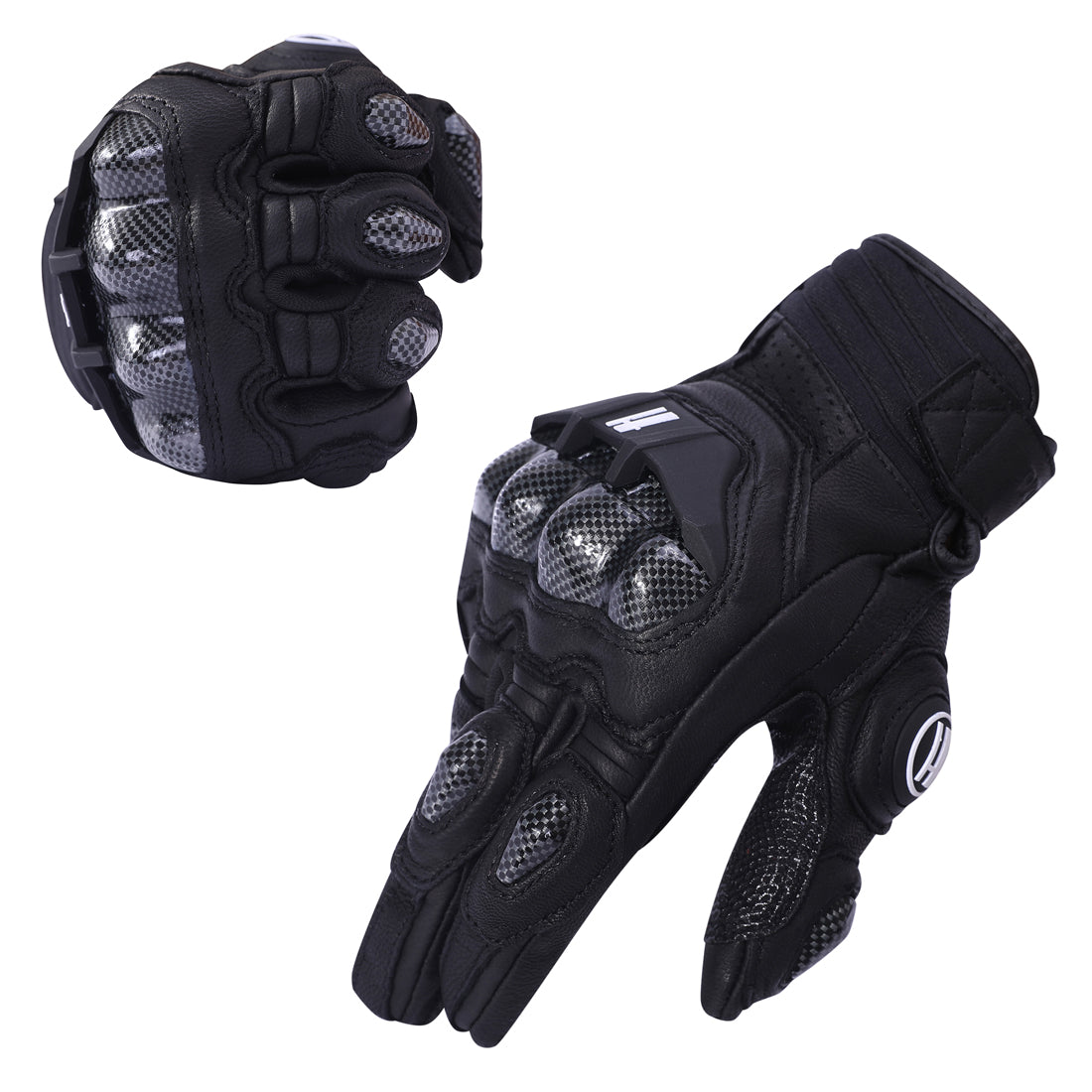 Harssidanzar Motorcycle Gloves for Men, Breathable Leather Driving Glo