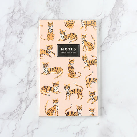 Add to a custom California gift - Mini Notepad with Tigers - made in Los Angeles