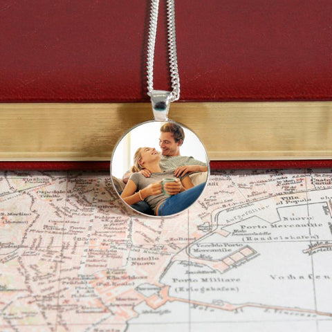a unique personalised necklace with a photo