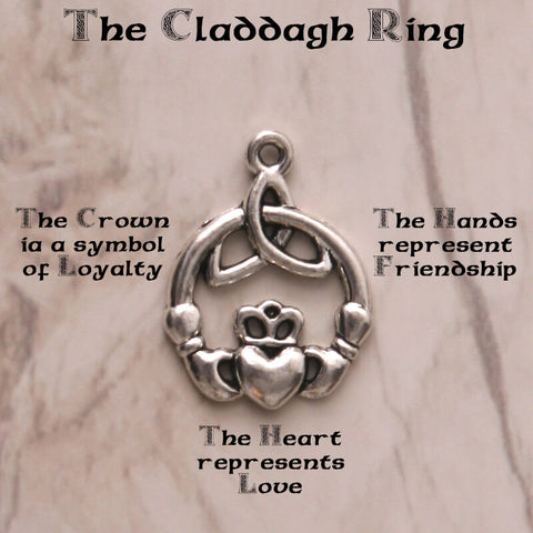 irish celtic claddagh ring on a wedding charm meaning