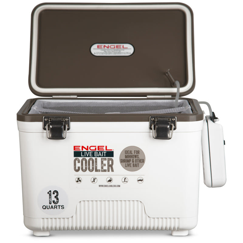 engel live bait cooler with rod holders