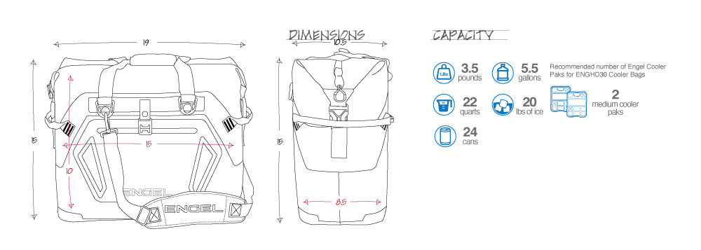 HD20 22qt Heavy-Duty Soft Sided Cooler Tote Bag – Engel Coolers