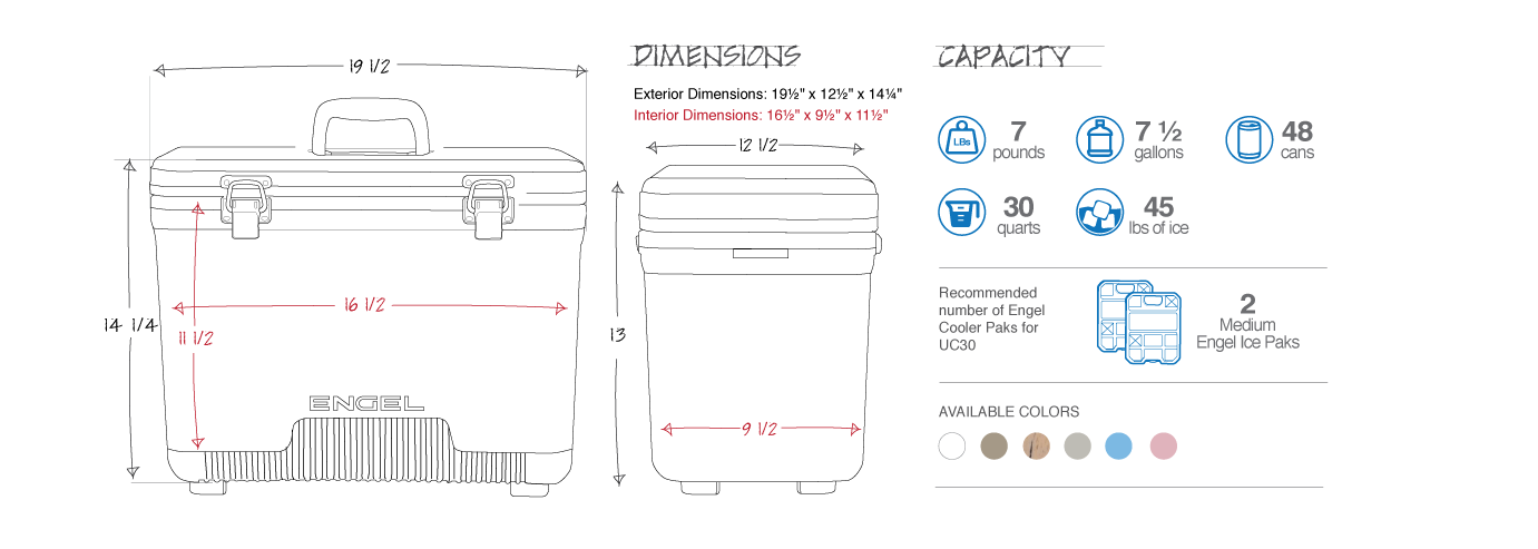 Engel Cooler Drybox Specifications