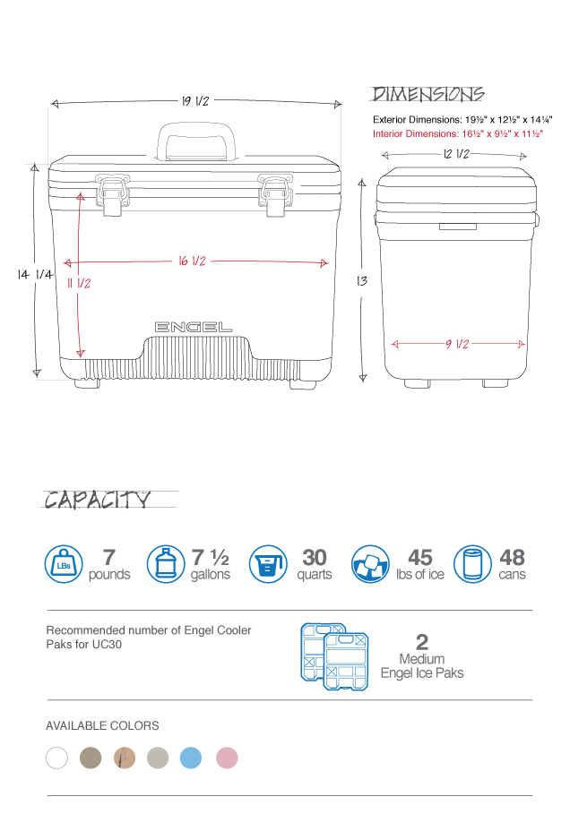 Engel Cooler Drybox Specifications