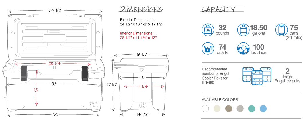 Engel 80 Cooler Specifications