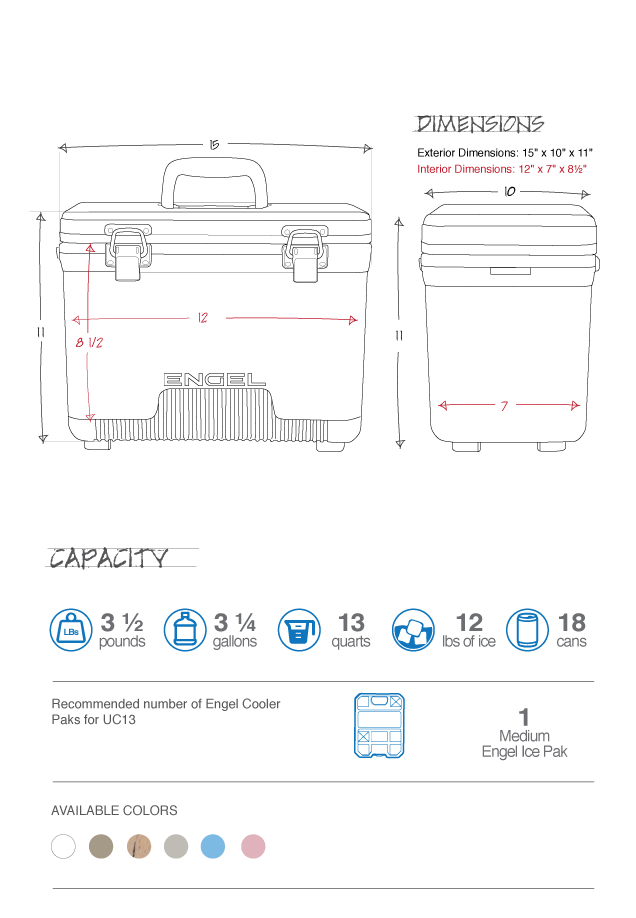 Engel Cooler Drybox Specifications