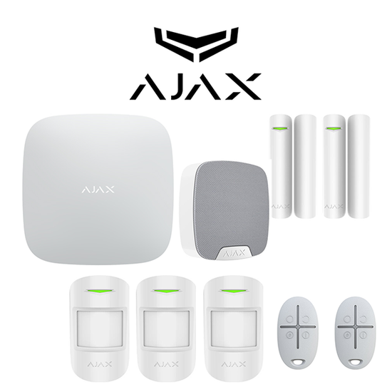 AJAX Alarm System Smart Home Kit 1, Hub, sensors, siren, remote, relay,  socket