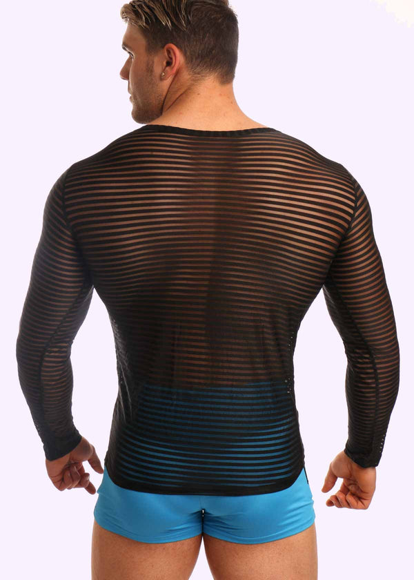 JJ Malibu Gotham Long Sleeve Men's Shirt - Black | Shop MensUnderwear.io