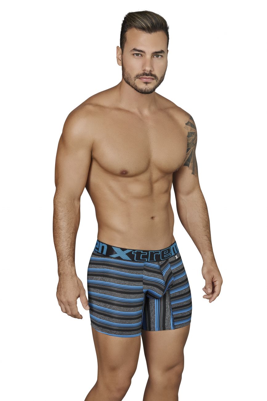 Xtremen Underwear Stripes Microfiber Boxer Briefs | Shop MensUnderwear.io