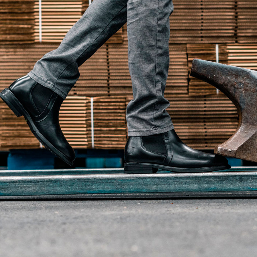 STEEL TOE CHELSEA BOOT WALLACE BLACK | Proxon Premium Workwear