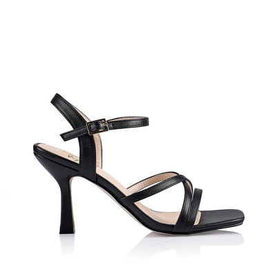 Badgley Mischka Wright BLACK Heels Satin Strappy Sandals NEW Sparkle  Designer | eBay