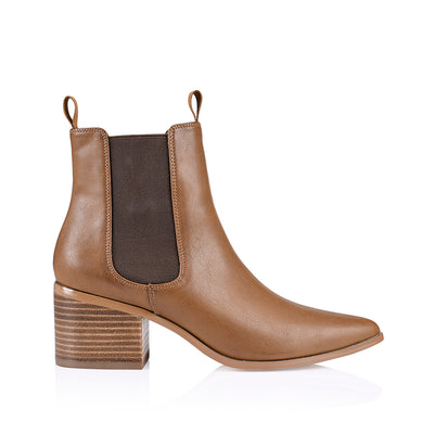Karina Cutout Ankle Boots - Taupe – Verali Shoes
