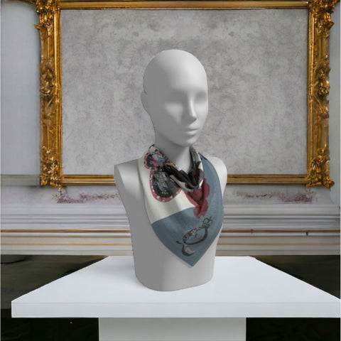 Hojo Masako Samurai Silk Square Scarf in gallery - Dead Queens