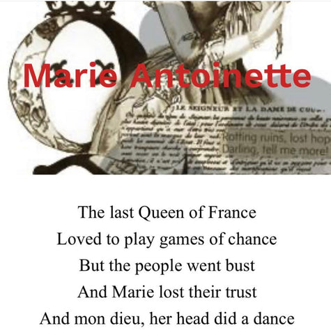 Marie Antoinette Limerick - Dead Queens