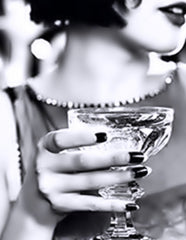 Woman with Champagne Glass in hand